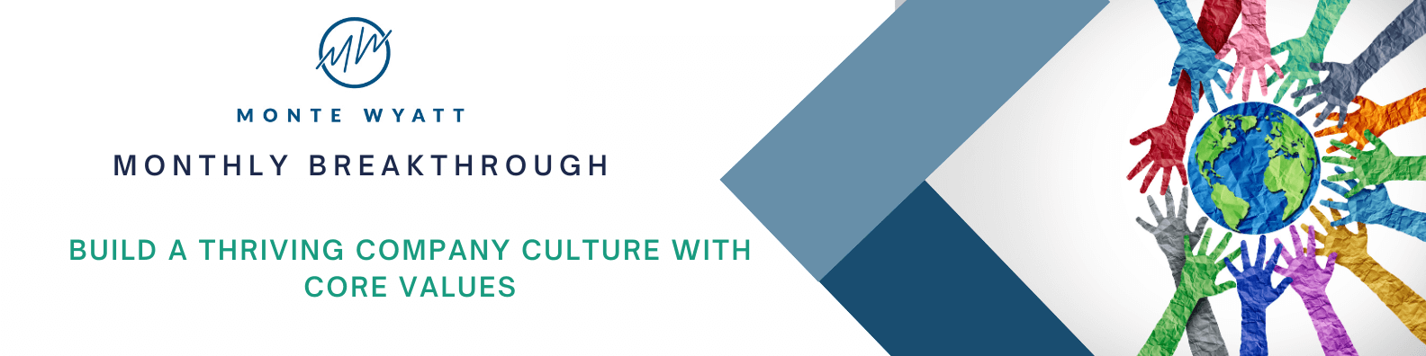 Build a Thriving Company Culture with Core Values Colored Hands Image