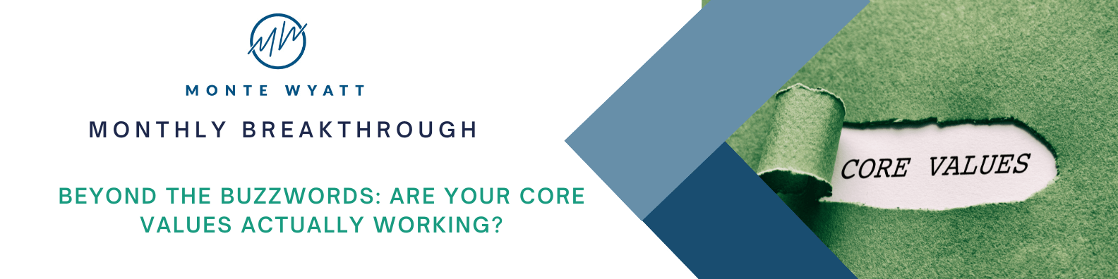 Core Values with Green background